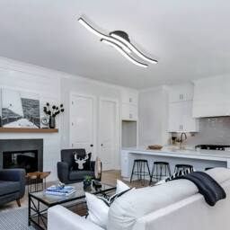 Pheashine Sleek LED Ceiling Light Black Three Parallel 52x12x8cm 6500K - Size: 52 x 12 x 8 cm - thumbnail 7