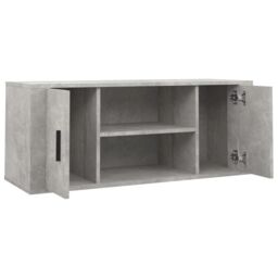 Berkfield Home TV Cabinet Concrete Grey 100x35x40 cm Engineered Wood - Size: 100 x 35 x 40 cm - thumbnail 4