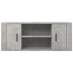 Berkfield Home TV Cabinet Concrete Grey 100x35x40 cm Engineered Wood - Size: 100 x 35 x 40 cm - thumbnail 3