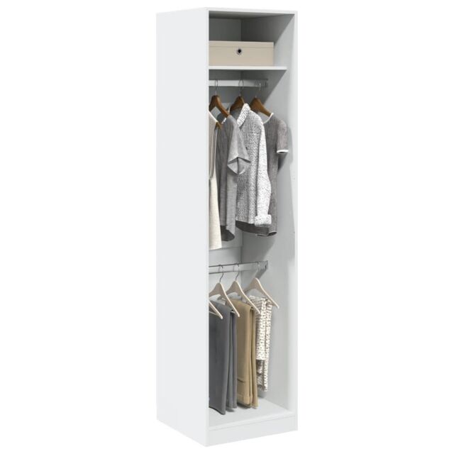 Berkfield Home Wardrobe White 50x50x200 cm Engineered Wood - Size: 50 x 50 x 200 cm - image 1