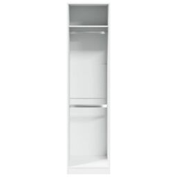 Berkfield Home Wardrobe White 50x50x200 cm Engineered Wood - Size: 50 x 50 x 200 cm - thumbnail 4