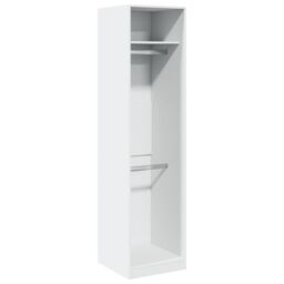 Berkfield Home Wardrobe White 50x50x200 cm Engineered Wood - Size: 50 x 50 x 200 cm - thumbnail 2