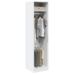 Berkfield Home Wardrobe White 50x50x200 cm Engineered Wood - Size: 50 x 50 x 200 cm - thumbnail 1