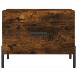 Berkfield Home Coffee Tables 2 pcs Smoked Oak 50x50x40 cm Engineered Wood in Brown - Size: 50 x 50 x 40 cm - thumbnail 6