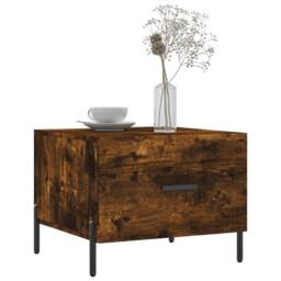 Berkfield Home Coffee Tables 2 pcs Smoked Oak 50x50x40 cm Engineered Wood in Brown - Size: 50 x 50 x 40 cm - thumbnail 3