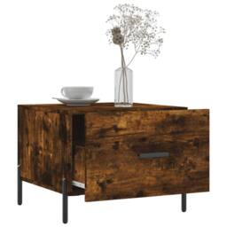 Berkfield Home Coffee Tables 2 pcs Smoked Oak 50x50x40 cm Engineered Wood in Brown - Size: 50 x 50 x 40 cm - thumbnail 4