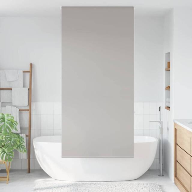 Berkfield Home Shower Roller Blind 90x240 cm Fabric Width 86 cm in Grey - image 1