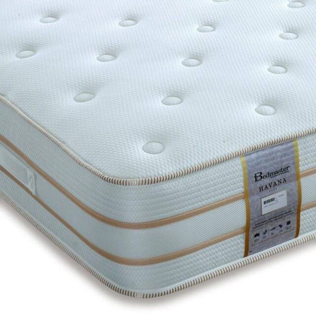 Bedmaster Havana 2000 Pocket Sprung Memory Foam Mattress in White - Size: Single - image 1