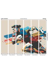 Origin Murals Rugby Player In Graphic Style Wall Mural - Size: W350 cm x H280 cm - thumbnail 3