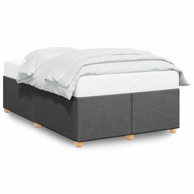Berkfield Home Bed Frame without Mattress Dark Grey¬†Double Fabric in Grey - Size: Double - image 1
