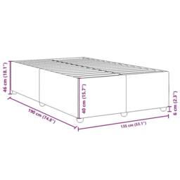 Berkfield Home Bed Frame without Mattress Dark Grey¬†Double Fabric in Grey - Size: Double - thumbnail 9