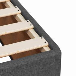 Berkfield Home Bed Frame without Mattress Dark Grey¬†Double Fabric in Grey - Size: Double - thumbnail 7