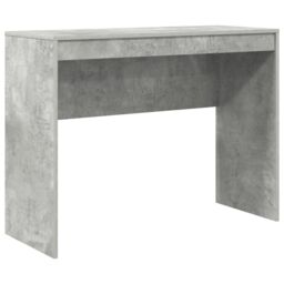 Berkfield Home Writing Desk Concrete grey Particle board with concrete grey finish - thumbnail 2