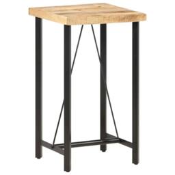 Berkfield Home Bar Table 60x60x107 cm Rough Mango Wood in Brown - Size: 60 x 60 x 107 cm - thumbnail 8