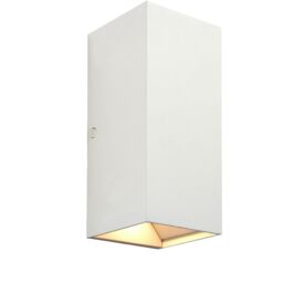 Loops 4 PACK Twin Outdoor Rectangular Wall Light - 2 x 5.5W CCT LED - Matt White - thumbnail 3