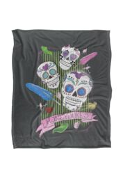 Harry Potter Honeydukes Sugar Skulls Officially Licensed Silky Touch Super Soft Throw Blanket 152x127 cm in White - thumbnail 1
