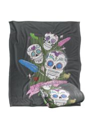 Harry Potter Honeydukes Sugar Skulls Officially Licensed Silky Touch Super Soft Throw Blanket 152x127 cm in White - thumbnail 2