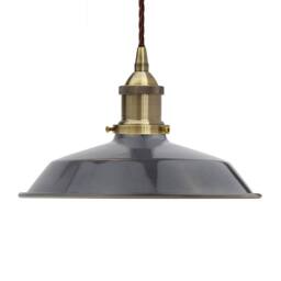 SE Home Slate Grey Small Trinity Metal Pendant Light - Antique Brass - thumbnail 1