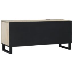 Berkfield Home Entertainment Centres & TV Stands with Shelf with Storage with Door White & Black - thumbnail 5
