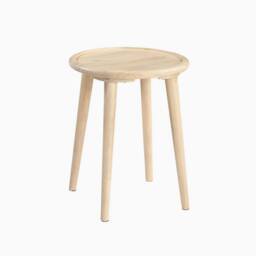 FurnitureboxUK Orizaba Round White Oak Wood Side Table in Light Brown - thumbnail 2