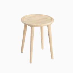 FurnitureboxUK Orizaba Round White Oak Wood Side Table in Light Brown - thumbnail 4