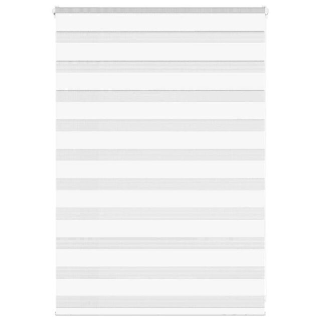 Berkfield Home Zebra Blind White 95x100 cm Fabric Width 90.9 cm Polyester - image 1