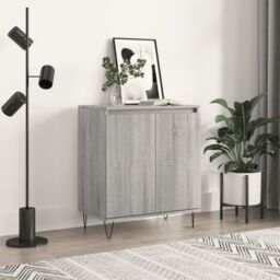 Berkfield Home Sideboard Grey Sonoma 60x35x70 cm Engineered Wood - Size: 60 x 35 x 70 cm - thumbnail 1