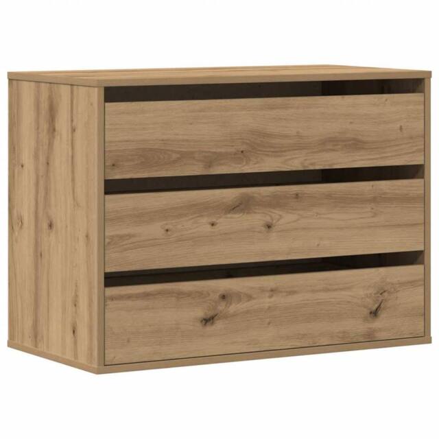 Berkfield Home Corner Chest of Drawers Artisian Oak 80x41x58 cm Engineered Wood in Brown - Size: 80 x 41 x 58 cm - image 1