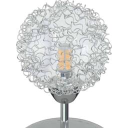 Berkfield Home Ceiling Lamp with Mesh Wire Shades for 5 G9 LED Lights in Silver - thumbnail 5
