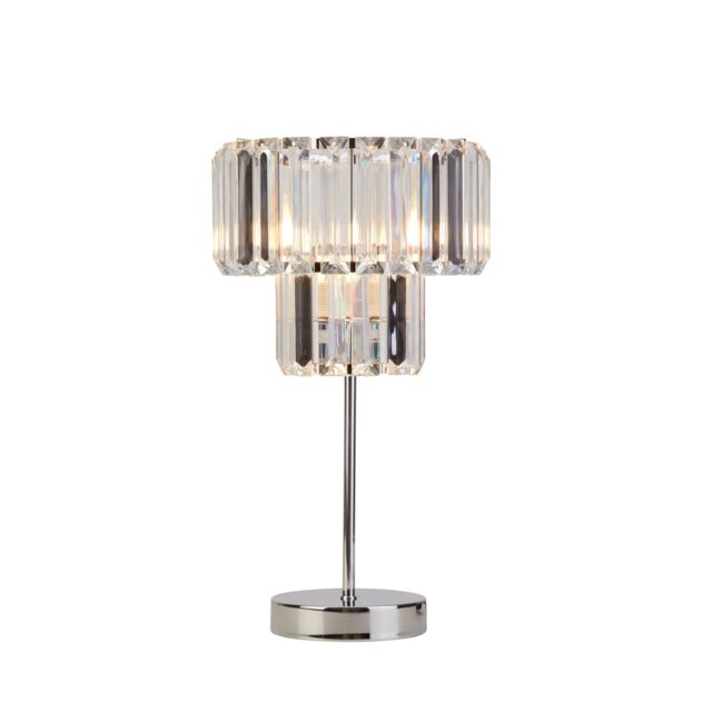 Lighting Collection Chrome & Clear Acrylic Table Lamp in Silver - image 1