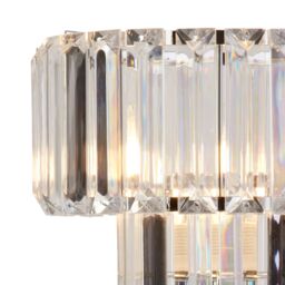 Lighting Collection Chrome & Clear Acrylic Table Lamp in Silver - thumbnail 4
