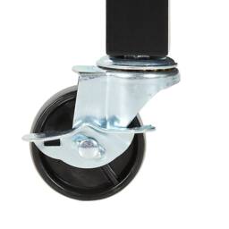 Wyld and Coco Kitchen Trolley - Black MDF with Light Wood Top W102 x D44 x H90cm - thumbnail 9