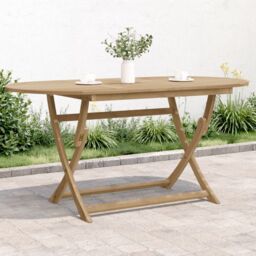 Berkfield Home Folding Garden Table 160x85x75 cm Solid Wood Acacia in Brown - Size: 160 x 85 x 75 cm - thumbnail 1