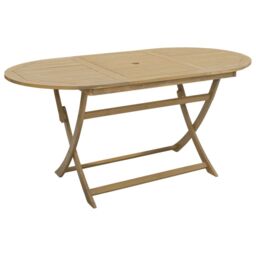 Berkfield Home Folding Garden Table 160x85x75 cm Solid Wood Acacia in Brown - Size: 160 x 85 x 75 cm - thumbnail 6