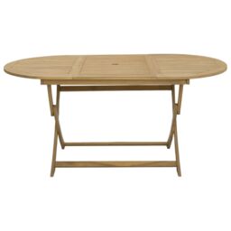 Berkfield Home Folding Garden Table 160x85x75 cm Solid Wood Acacia in Brown - Size: 160 x 85 x 75 cm - thumbnail 4