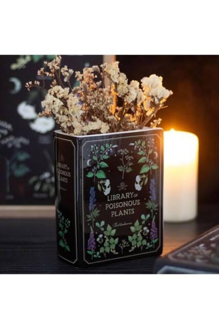 KDMD Poisonous Plants Book Vase - Dark Elegant Floral Decor in Black - image 1