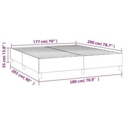 Berkfield Home Bed Frame without Mattress Black Super King Fabric (UK/IE/FI/NO only) - thumbnail 9