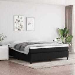 Berkfield Home Bed Frame without Mattress Black Super King Fabric (UK/IE/FI/NO only) - thumbnail 2
