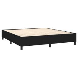 Berkfield Home Bed Frame without Mattress Black Super King Fabric (UK/IE/FI/NO only) - thumbnail 4