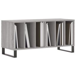 Berkfield Home Record Cabinet Grey Sonoma 100x38x48 cm Engineered Wood - Size: 100 x 38 x 48 cm - thumbnail 3