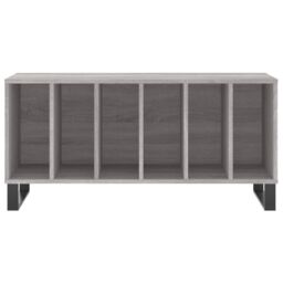 Berkfield Home Record Cabinet Grey Sonoma 100x38x48 cm Engineered Wood - Size: 100 x 38 x 48 cm - thumbnail 4