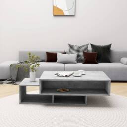 Berkfield Home Coffee Table Concrete Grey 105x55x32 cm Engineered Wood - Size: 105 x 55 x 32 cm - thumbnail 3