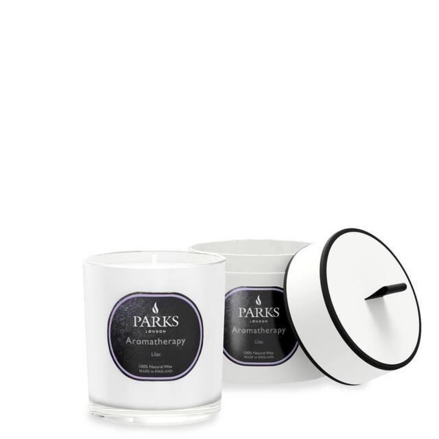 Parks Candles AROMATHERAPY 220G LILAC, HS:34060000, COO: United Kingdom in White - Size: 200g