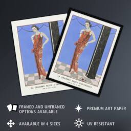 "Artery8 Blue Room of Arthenice Fashion Barbier Vintage Wall Art Print Poster - Size: W12"" x H16""" - thumbnail 2