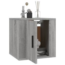 Berkfield Home Wall Mounted TV Cabinets 2 pcs Grey Sonoma 40x34.5x40 cm - thumbnail 1