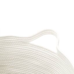 Berkfield Home Storage Basket Brown & White √ò49x65 cm Cotton - Size: 49x65 cm - thumbnail 6