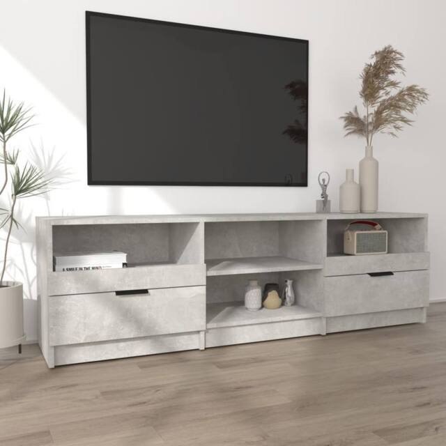 Berkfield Home TV Cabinet Concrete Grey 150x33.5x45 cm Engineered Wood - image 1