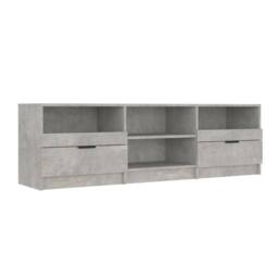 Berkfield Home TV Cabinet Concrete Grey 150x33.5x45 cm Engineered Wood - thumbnail 3