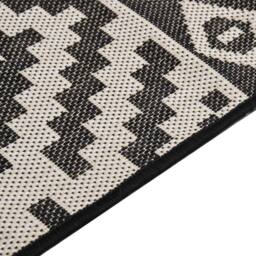 Berkfield Home Outdoor Flatweave Rug 200x280 cm Black Stripes - Size: Medium - thumbnail 4
