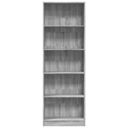 Berkfield Home Bookcase Grey Sonoma 60x24x176 cm Engineered Wood - Size: 60 x 24 x 176 cm - thumbnail 4